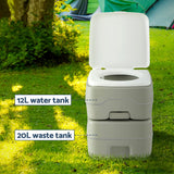 Portable Toilets & Showers: Weisshorn 20L Portable Camping Toilet Shower Tent Changing Room Outdoor Loo Set