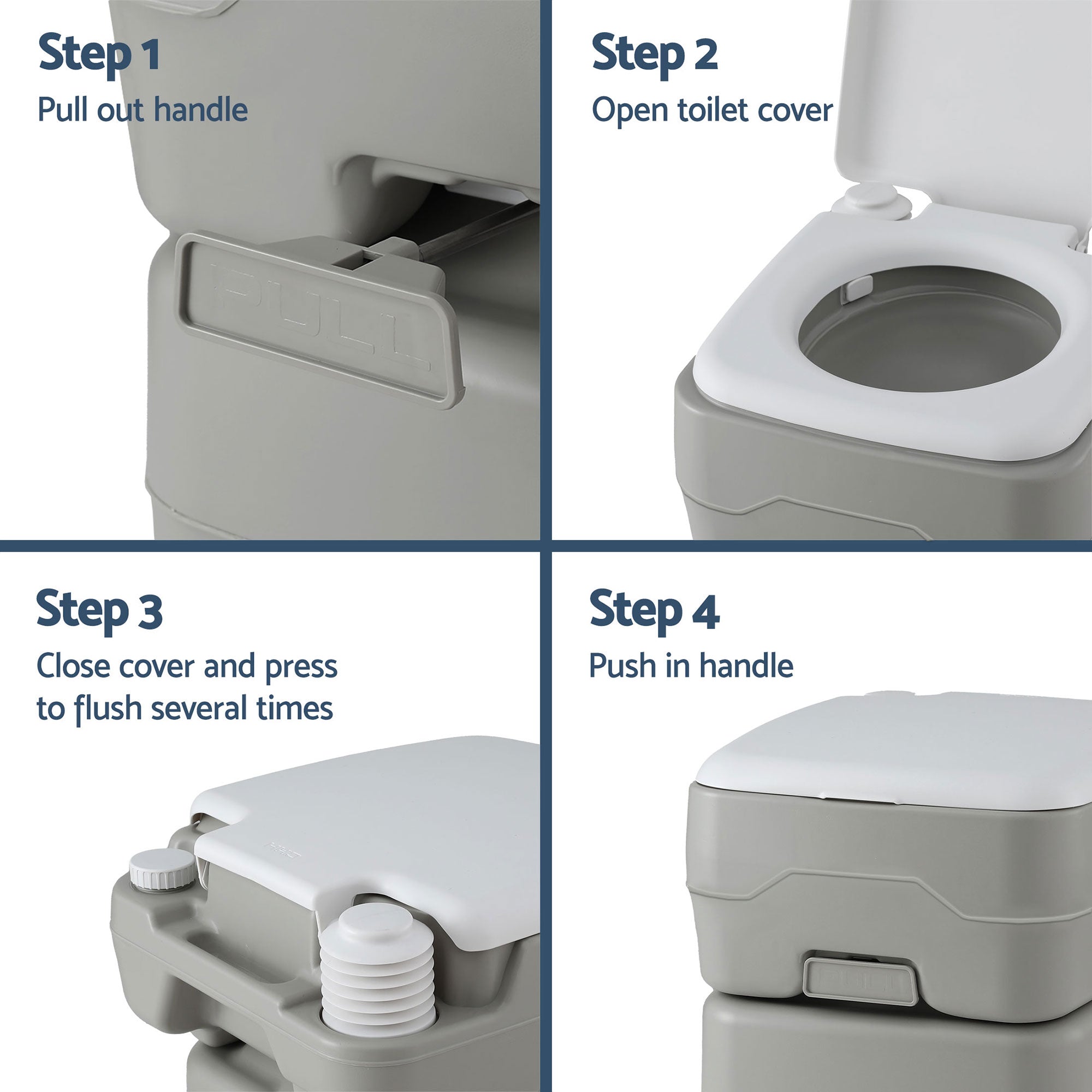 Portable Toilets & Showers: Weisshorn 20L Portable Camping Toilet Shower Tent Changing Room Outdoor Loo Set