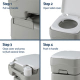 Portable Toilets & Showers: Weisshorn 20L Portable Camping Toilet Shower Tent Changing Room Outdoor Loo Set