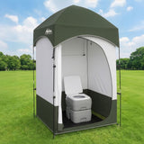 Portable Toilets & Showers: Weisshorn 20L Portable Camping Toilet Shower Tent Changing Room Outdoor Loo Set