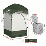 Portable Toilets & Showers: Weisshorn 22L Portable Camping Toilet Shower Tent Changing Room Outdoor Loo Set