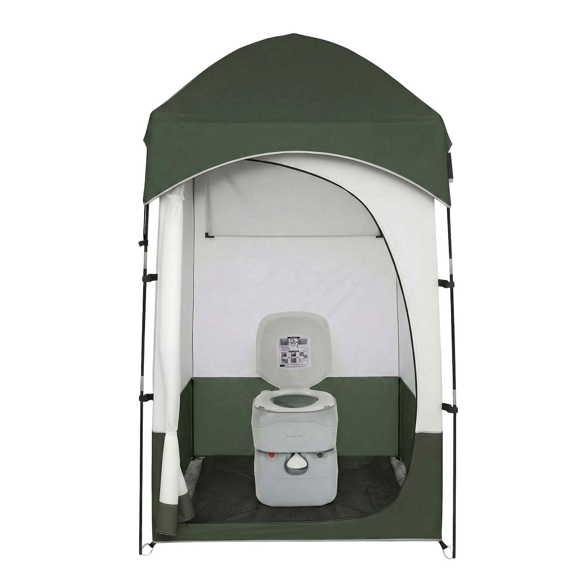 Portable Toilets & Showers: Weisshorn 22L Portable Camping Toilet Shower Tent Changing Room Outdoor Loo Set
