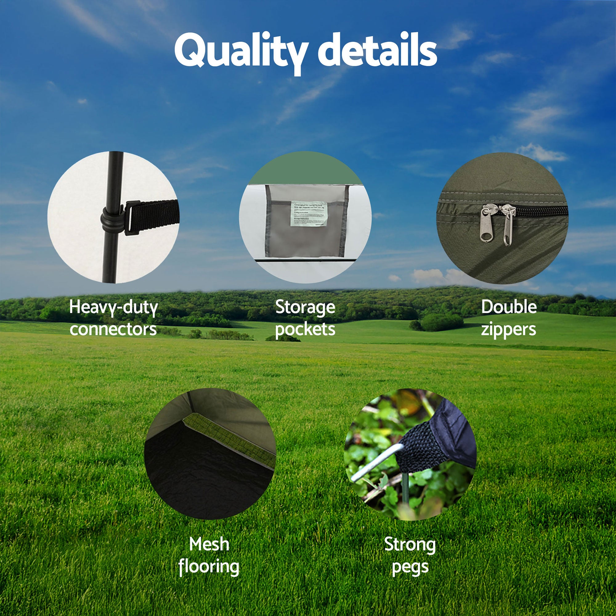 Portable Toilets & Showers: Weisshorn 22L Portable Camping Toilet Shower Tent Changing Room Outdoor Loo Set