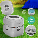 Portable Toilets & Showers: Weisshorn 22L Portable Camping Toilet Shower Tent Changing Room Outdoor Loo Set