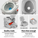 Portable Toilets & Showers: Weisshorn 22L Portable Camping Toilet Shower Tent Changing Room Outdoor Loo Set