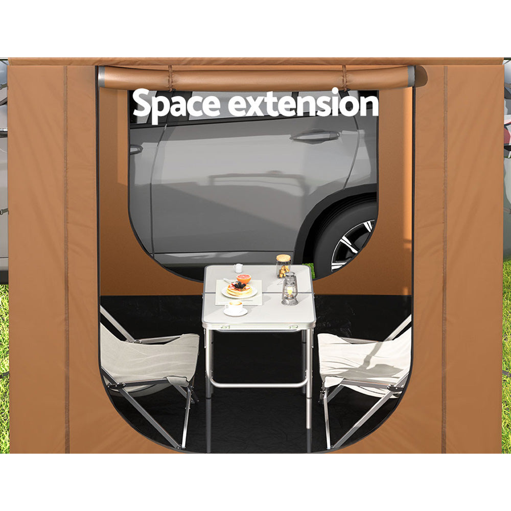 Caravan Accessories: Weisshorn Camping Tent SUV Car Side Awning 2x2m Canopy Outdoor Portable 4WD