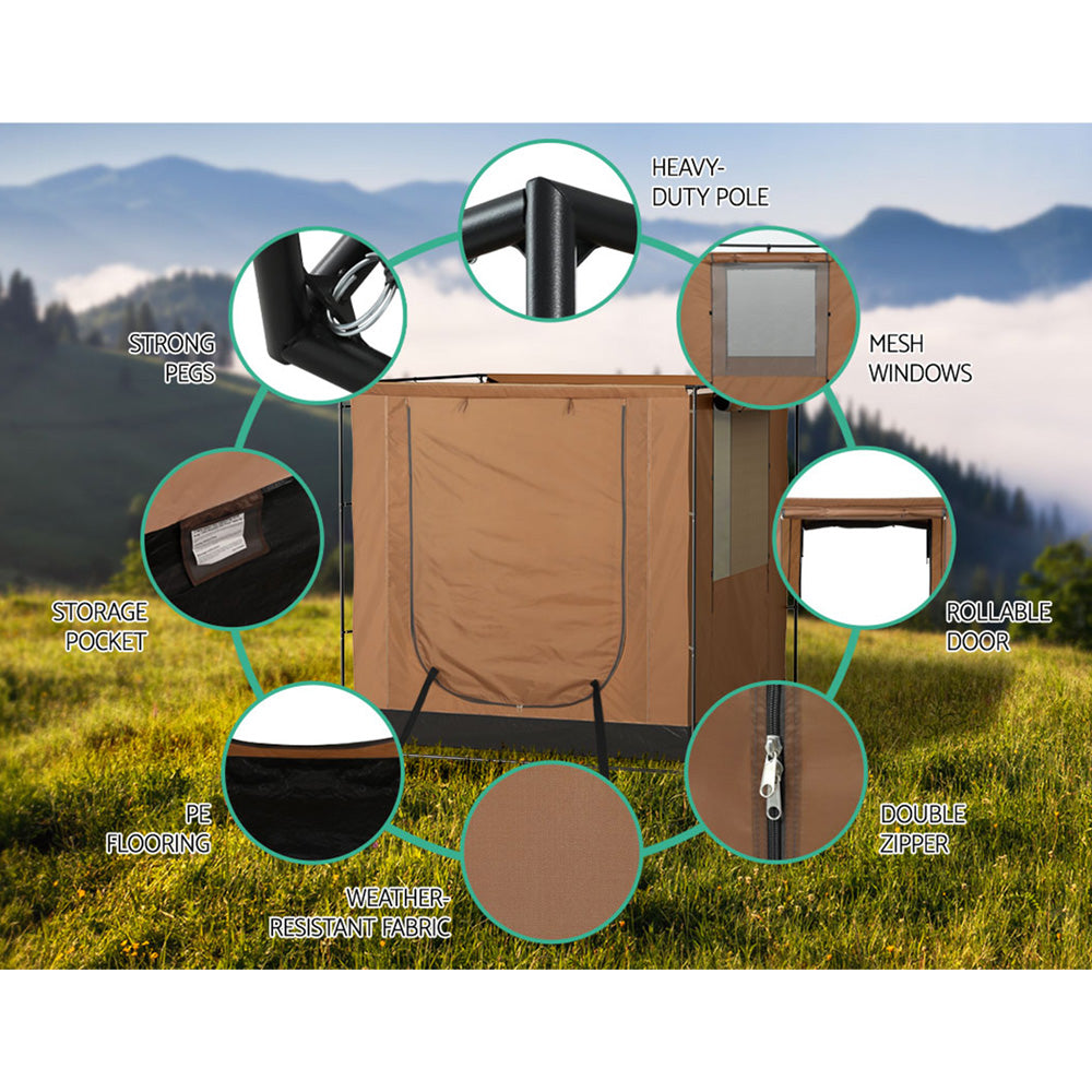 Caravan Accessories: Weisshorn Camping Tent SUV Car Side Awning 2x2m Canopy Outdoor Portable 4WD
