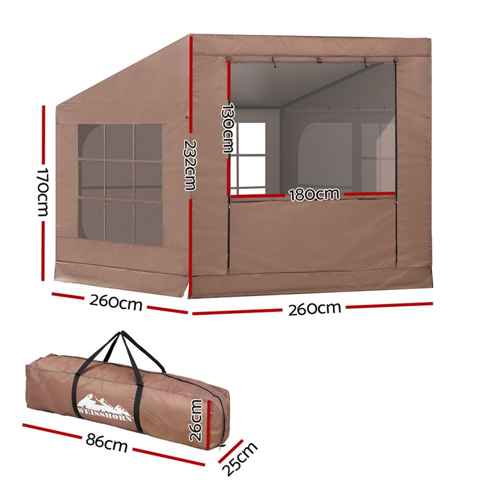 Caravan Accessories: Weisshorn Camping Tent Car SUV Rear Side Canopy Portable Shelter Family Home 4WD