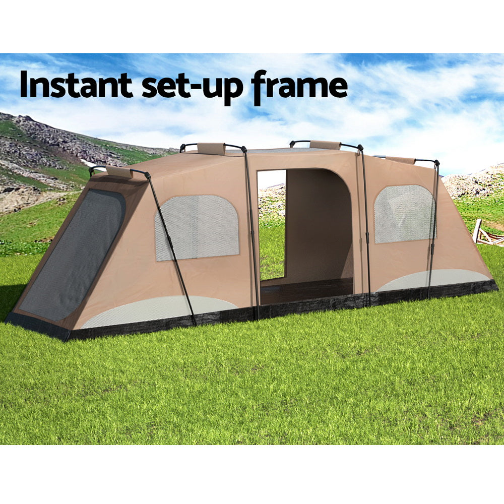 Tents: Weisshorn Instant Up Camping Tent 10 Person Outdoor Family Hiking Tents 3 Rooms