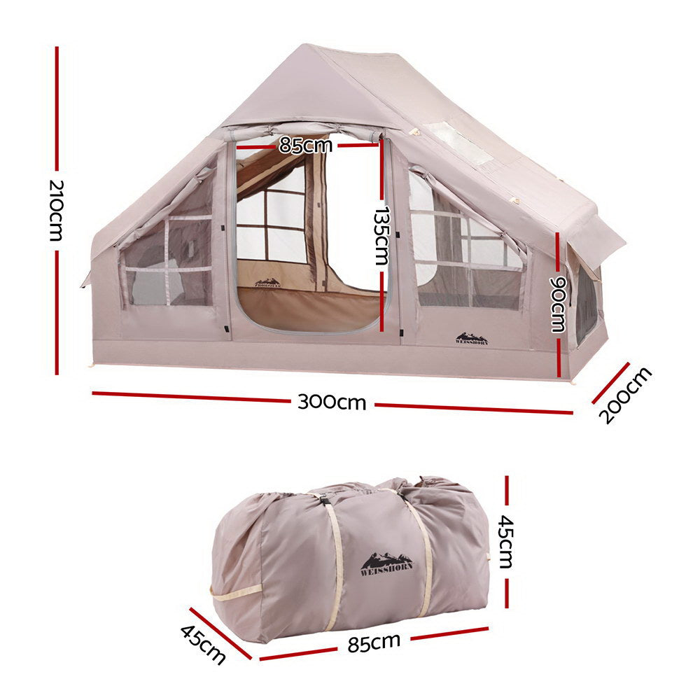 Tents: Weisshorn Camping Tent Inflatable Beach Tent 6 Person 300CM