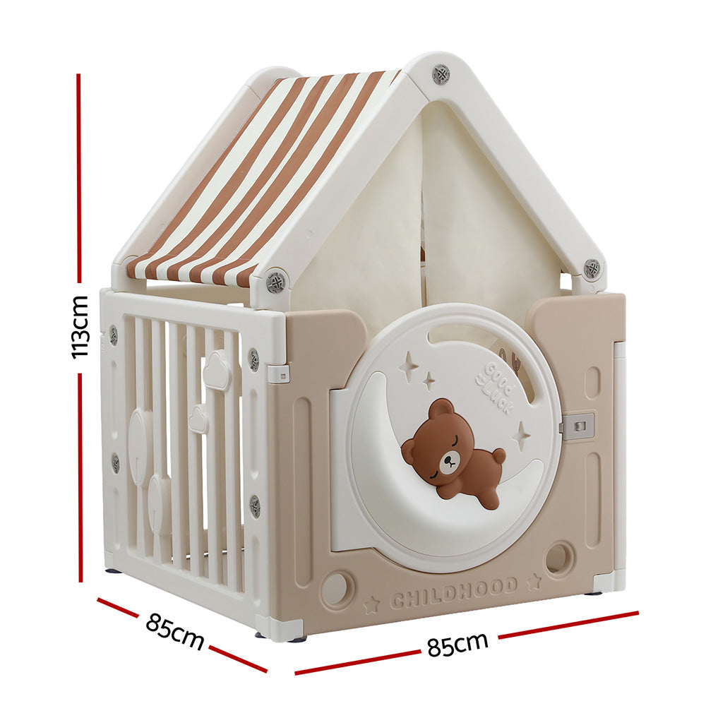 Pretend Play: Keezi Kids Play Tent Playhouse Castle with Floor Mat 85CMX113CM