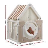 Pretend Play: Keezi Kids Play Tent Playhouse Castle with Floor Mat 85CMX113CM