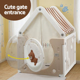 Pretend Play: Keezi Kids Play Tent Playhouse Castle with Floor Mat 85CMX113CM