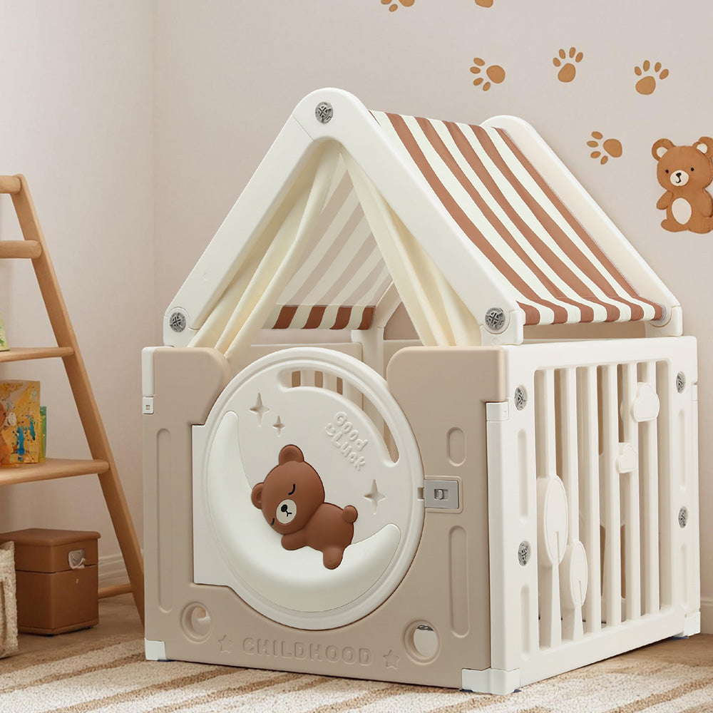 Pretend Play: Keezi Kids Play Tent Playhouse Castle with Floor Mat 85CMX113CM
