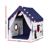 Pretend Play: Keezi Kids Play Tent Playhouse Castle with Floor Mat String Ball Light 134X103CM