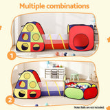 Pretend Play: Keezi Kids Play Tent Pop Up Teepee Playhouse Ball Pit Crawl Tunnel Basketball Hoop