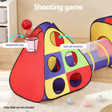 Pretend Play: Keezi Kids Play Tent Pop Up Teepee Playhouse Ball Pit Crawl Tunnel Basketball Hoop