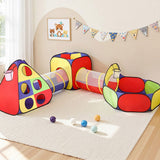 Pretend Play: Keezi Kids Play Tent Pop Up Teepee Playhouse Ball Pit Crawl Tunnel Basketball Hoop