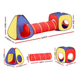 Pretend Play: Keezi Kids Playhouse Play Tent Pop Up Teepee Castle Crawl Tunnel Outdoor Indoor Toys Children Gift