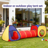 Pretend Play: Keezi Kids Playhouse Play Tent Pop Up Teepee Castle Crawl Tunnel Outdoor Indoor Toys Children Gift