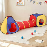 Pretend Play: Keezi Kids Playhouse Play Tent Pop Up Teepee Castle Crawl Tunnel Outdoor Indoor Toys Children Gift