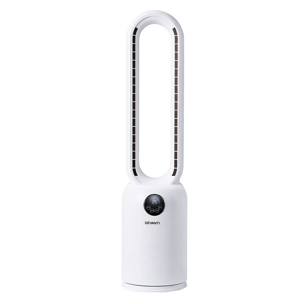 Portable Fans: Devanti 2in1 Bladeless Fan Air Purification W/ Remote 88cm