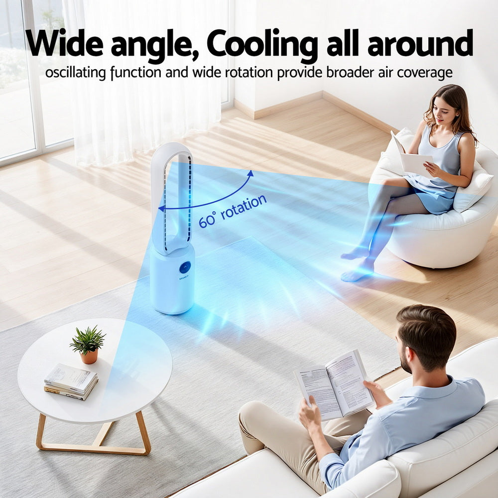 Portable Fans: Devanti 2in1 Bladeless Fan Air Purification W/ Remote 88cm