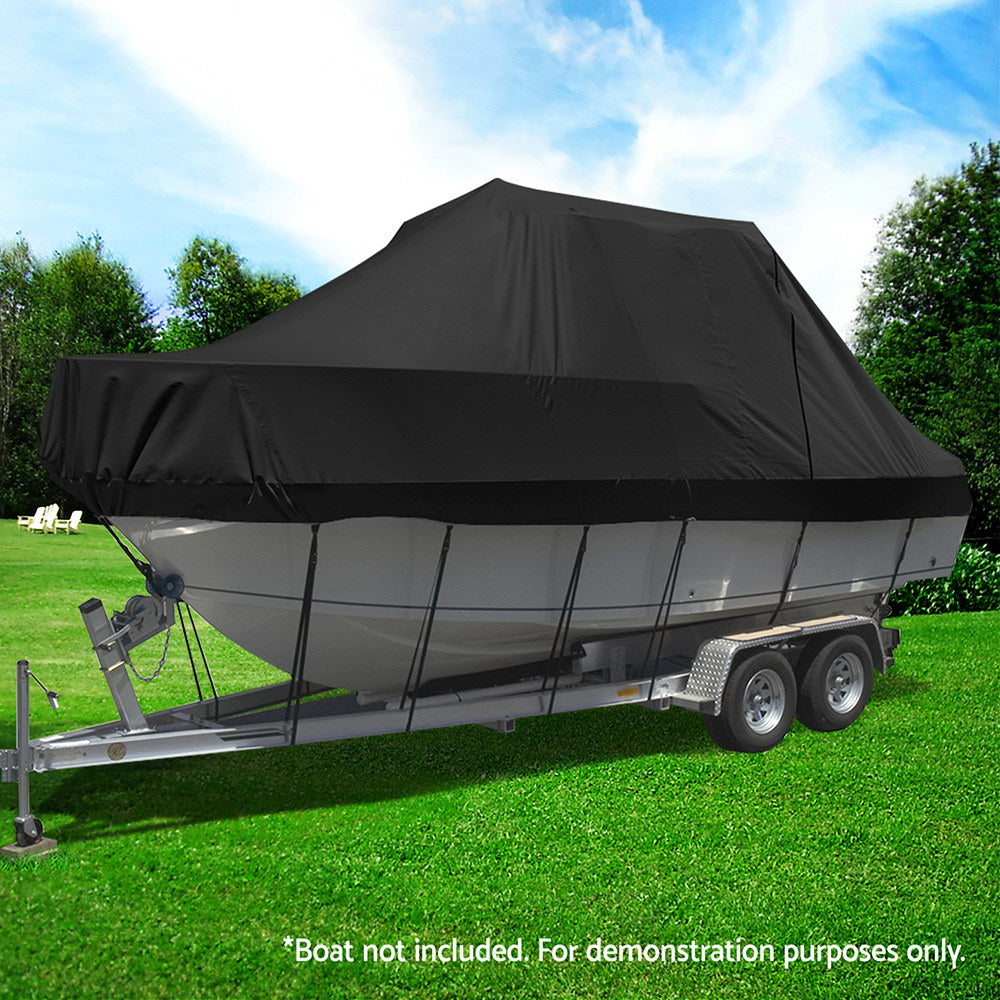 Boating Accessories: Seamanship Boat Cover 19-21ft Trailerable Jumbo Marine Grade Heavy Duty Black