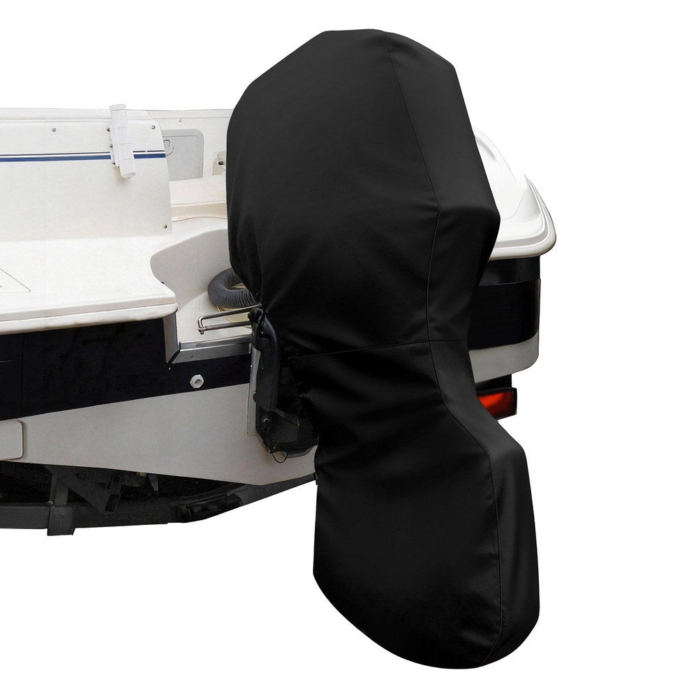 Boating Accessories: Seamanship Full Outboard Boat Motor Engine Cover Dust Rain Protection 100hp -150hp 600D Black