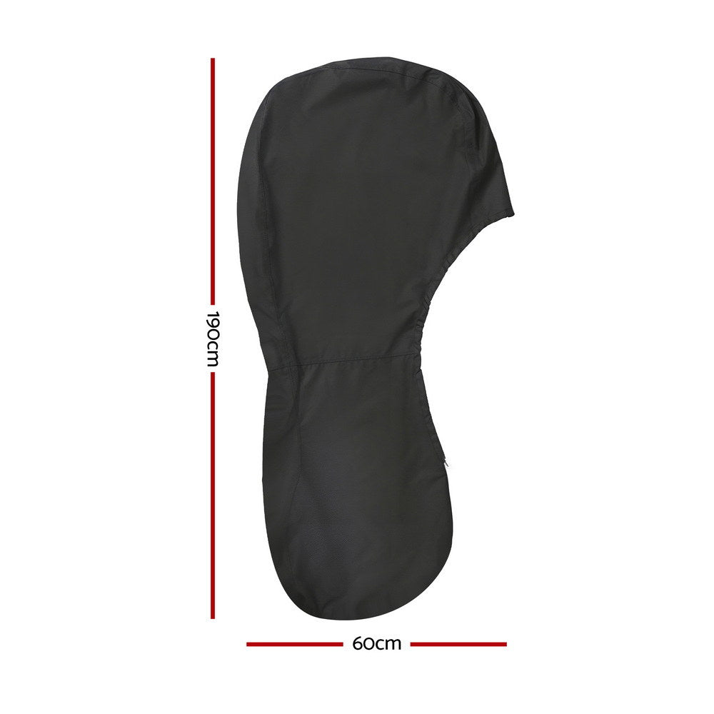 Boating Accessories: Seamanship Full Outboard Boat Motor Engine Cover Dust Rain Protection 100hp -150hp 600D Black