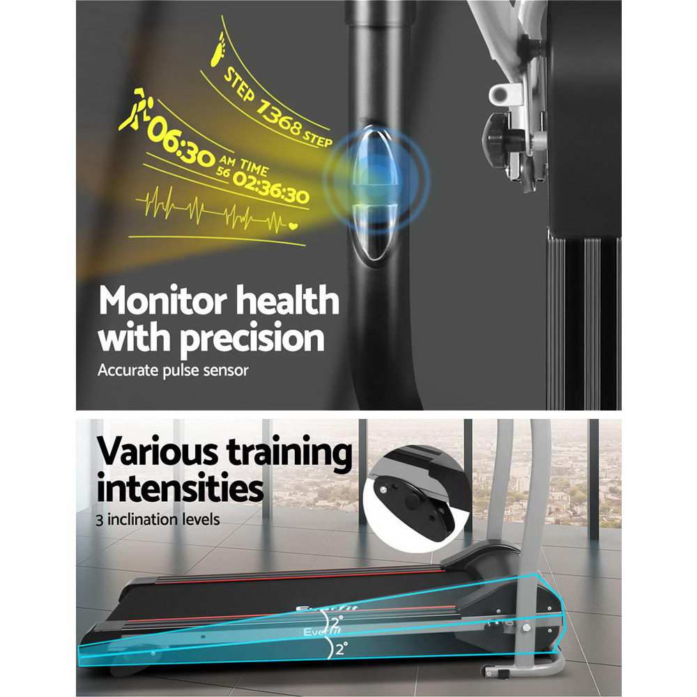 Treadmills: Everfit Treadmill Electric Home Gym Fitness Exercise Machine Foldable 360mm