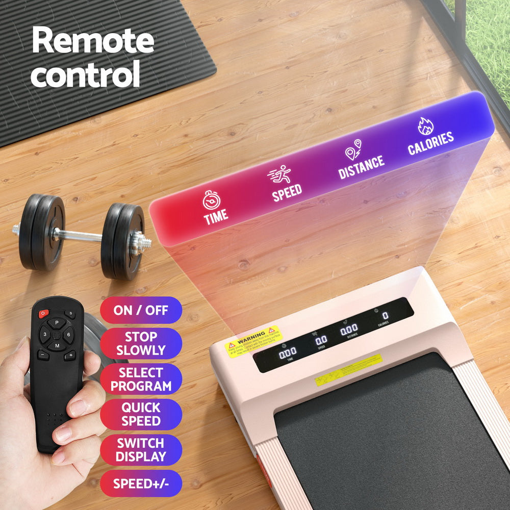 Treadmills: Everfit Treadmill Electric Walking Pad Under Desk Home Gym Fitness 360mm Pink