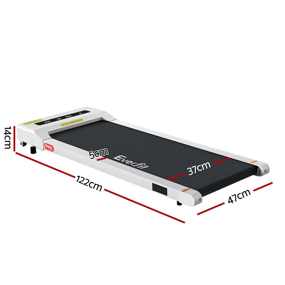 Treadmills: Everfit Treadmill Electric Walking Pad Under Desk Home Gym Fitness 360mm White