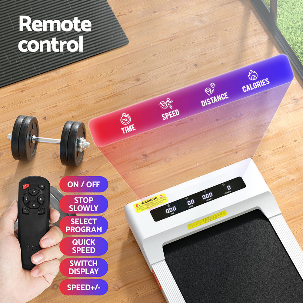Treadmills: Everfit Treadmill Electric Walking Pad Under Desk Home Gym Fitness 360mm White