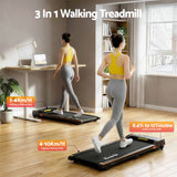 Treadmills: Everfit 3 in 1 Walking Pad Treadmill 12% Incline Under Desk Treadmills for Home Gym With 38cm Wide Belt