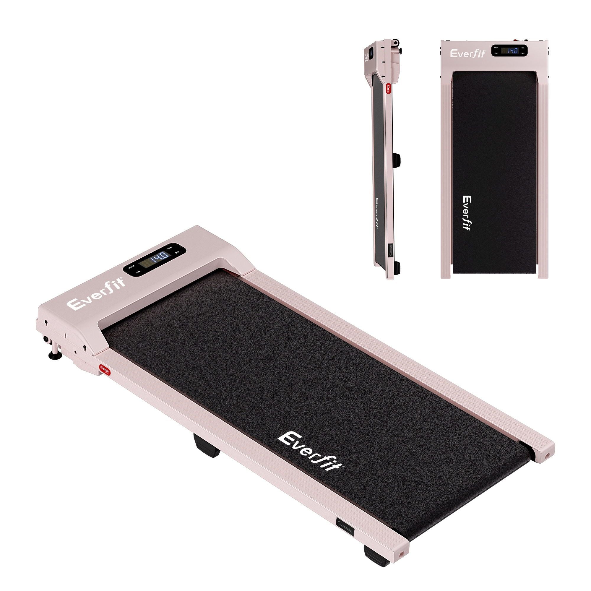 Everfit 3 in 1 Walking Pad Treadmill 12% Incline Under Desk Treadmills for Home Gym With 38cm Wide Belt Pink