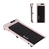 Everfit 3 in 1 Walking Pad Treadmill 12% Incline Under Desk Treadmills for Home Gym With 38cm Wide Belt Pink