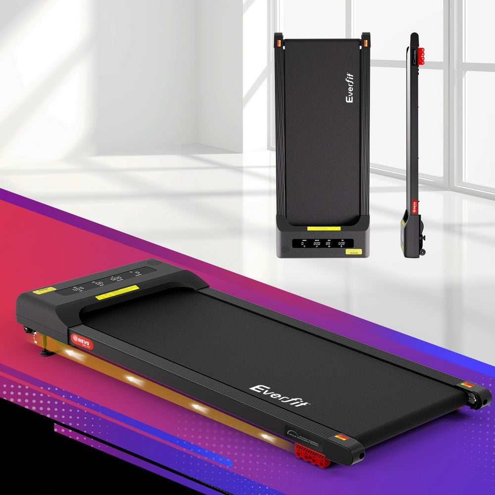 Treadmills: Everfit Treadmill Electric Walking Pad Incline Under Desk Home Gym 380mm Black