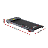 Everfit Treadmill Electric Walking Pad Incline Under Desk Home Gym 380mm Grey