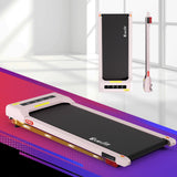Everfit Treadmill Electric Walking Pad Incline Under Desk Home Gym 380mm Pink