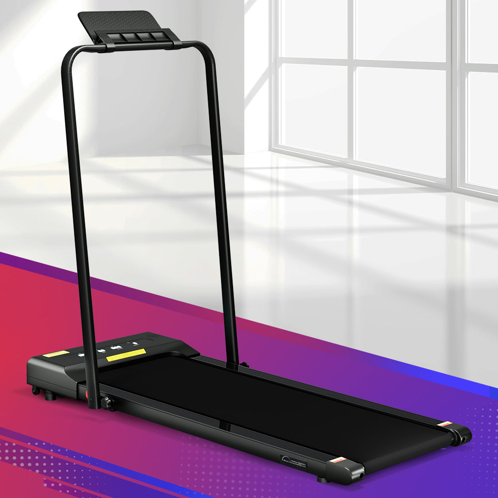 Treadmills: Everfit Treadmill Electric Walking Pad Under Desk Home Gym Fitness 380mm Black