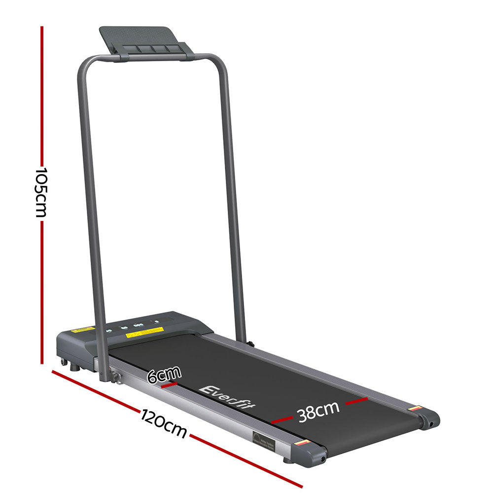 Treadmills: Everfit Treadmill Electric Walking Pad Under Desk Home Gym Fitness 380mm Grey