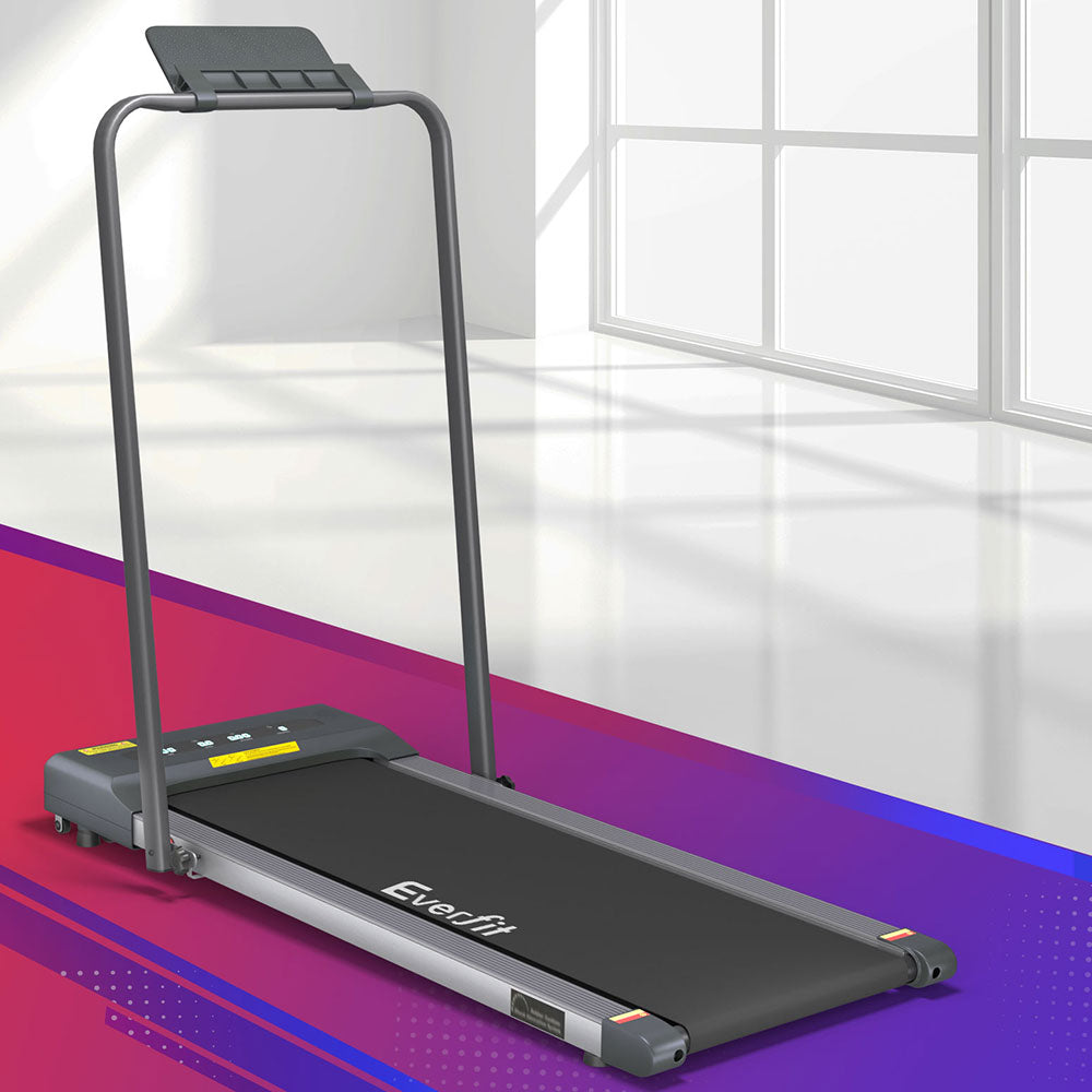 Treadmills: Everfit Treadmill Electric Walking Pad Under Desk Home Gym Fitness 380mm Grey