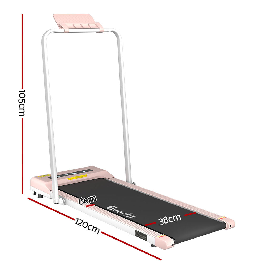 Treadmills: Everfit Treadmill Electric Walking Pad Under Desk Home Gym Fitness 380mm Pink