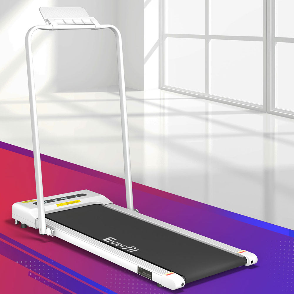 Treadmills: Everfit Treadmill Electric Walking Pad Under Desk Home Gym Fitness 380mm White