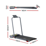 Everfit Treadmill Electric Walking Pad Incline Under Desk 380mm Grey
