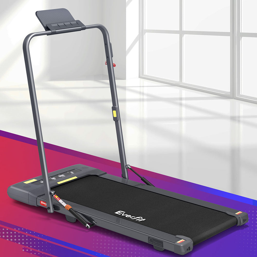 Treadmills: Everfit Treadmill Electric Walking Pad Under Desk Home Gym Fitness 400mm Grey