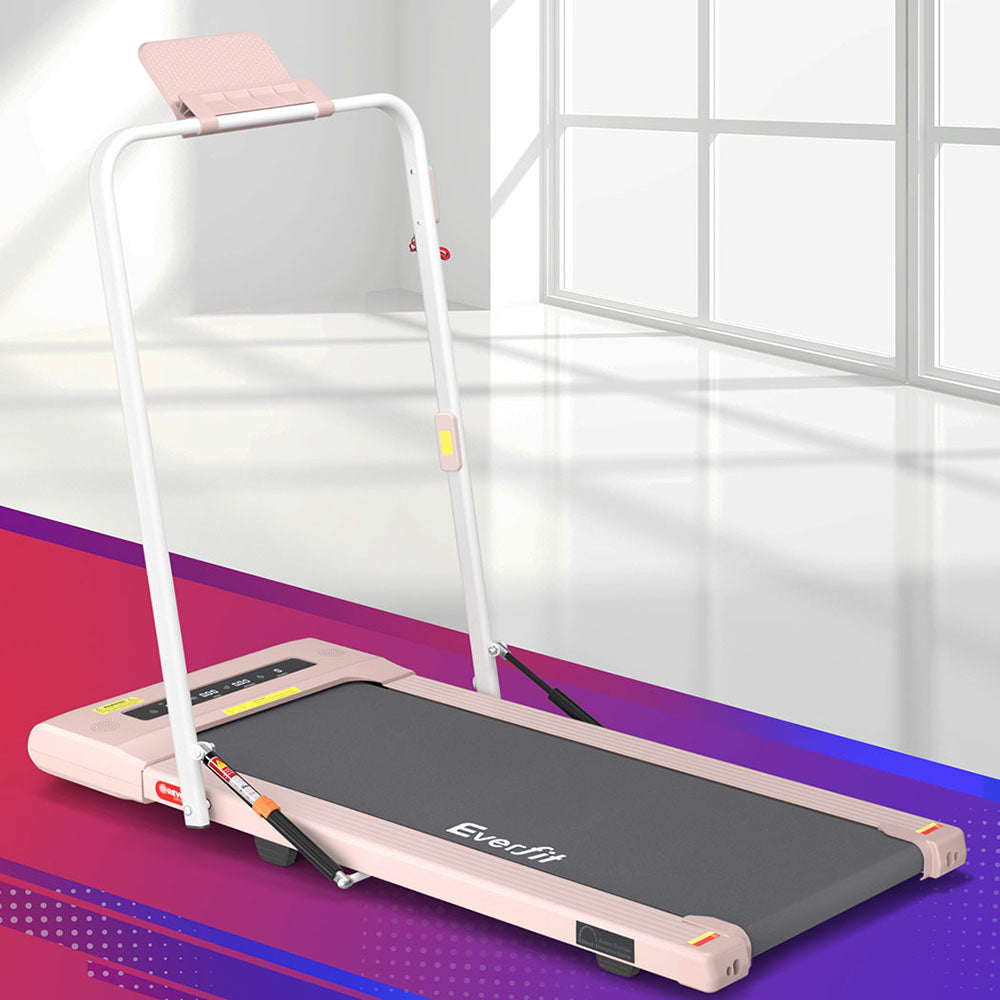 Treadmills: Everfit Treadmill Electric Walking Pad Under Desk Home Gym Fitness 400mm Pink