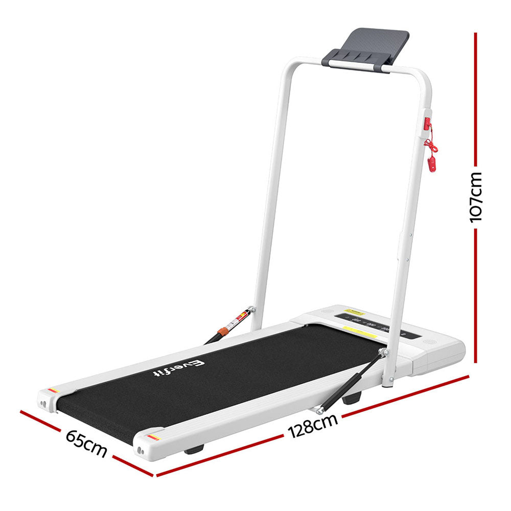 Treadmills: Everfit Treadmill Electric Walking Pad Under Desk Home Gym Fitness 400mm White