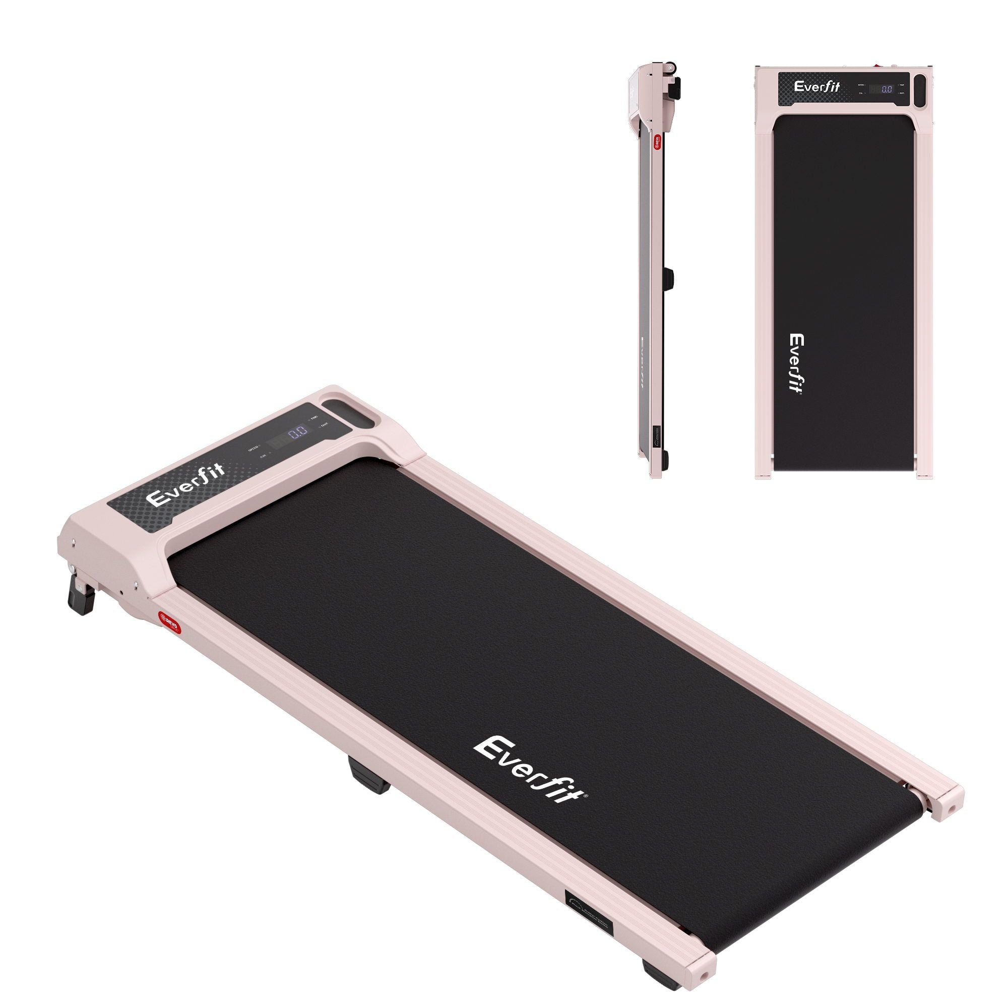 Everfit 3 in 1 Walking Pad Treadmill 12% Incline Under Desk Treadmills for Home Gym With 40cm Wide Belt Pink